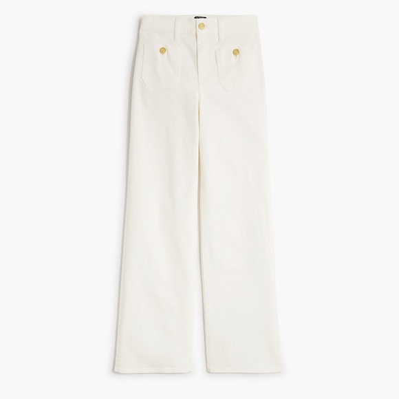 J.CREW White Tall slim wide-leg sailor jean in all-day stretch Size 30 Tall - Picture 5 of 5